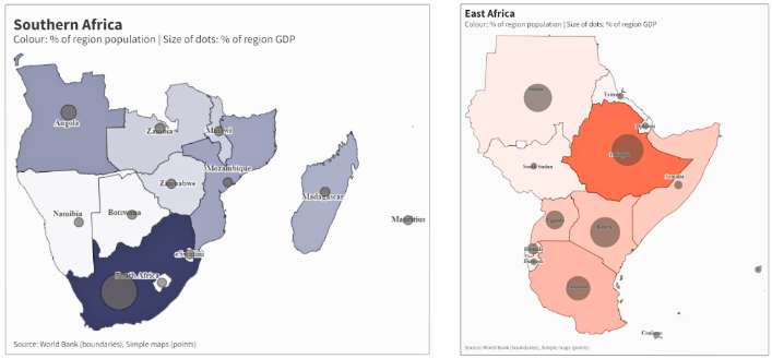 east and south africa