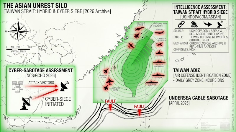 the "Hybrid Siege" aspect—less about an invasion fleet and more about the daily "suffocation" tactics China is using in 2026.
